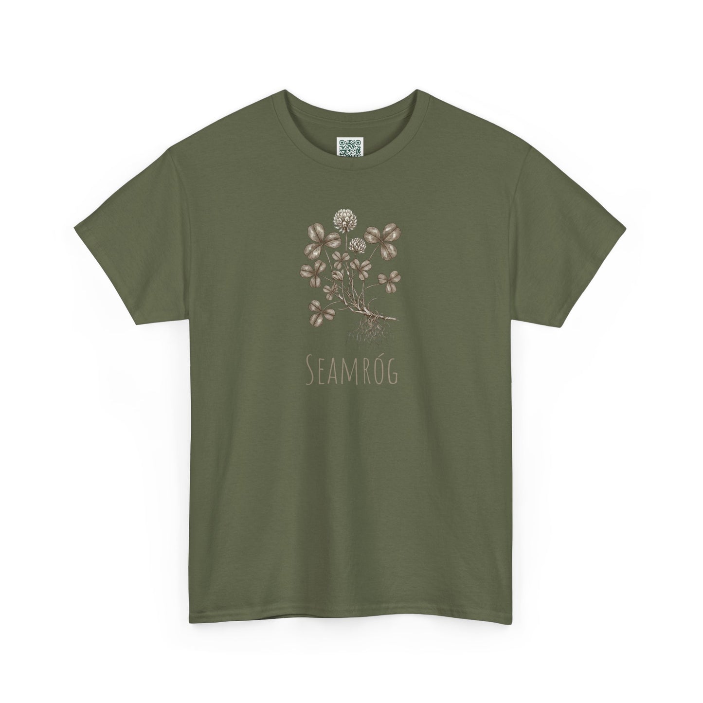 Shamrock Botanical Tee — Vintage Floral Clover Shirt