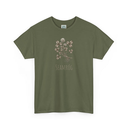 Shamrock Botanical Tee — Vintage Floral Clover Shirt