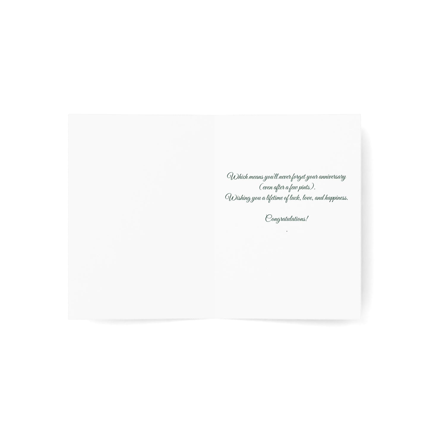 St. Patrick's Day Wedding Greeting Card — "You're getting married on St. Patrick's Day!"