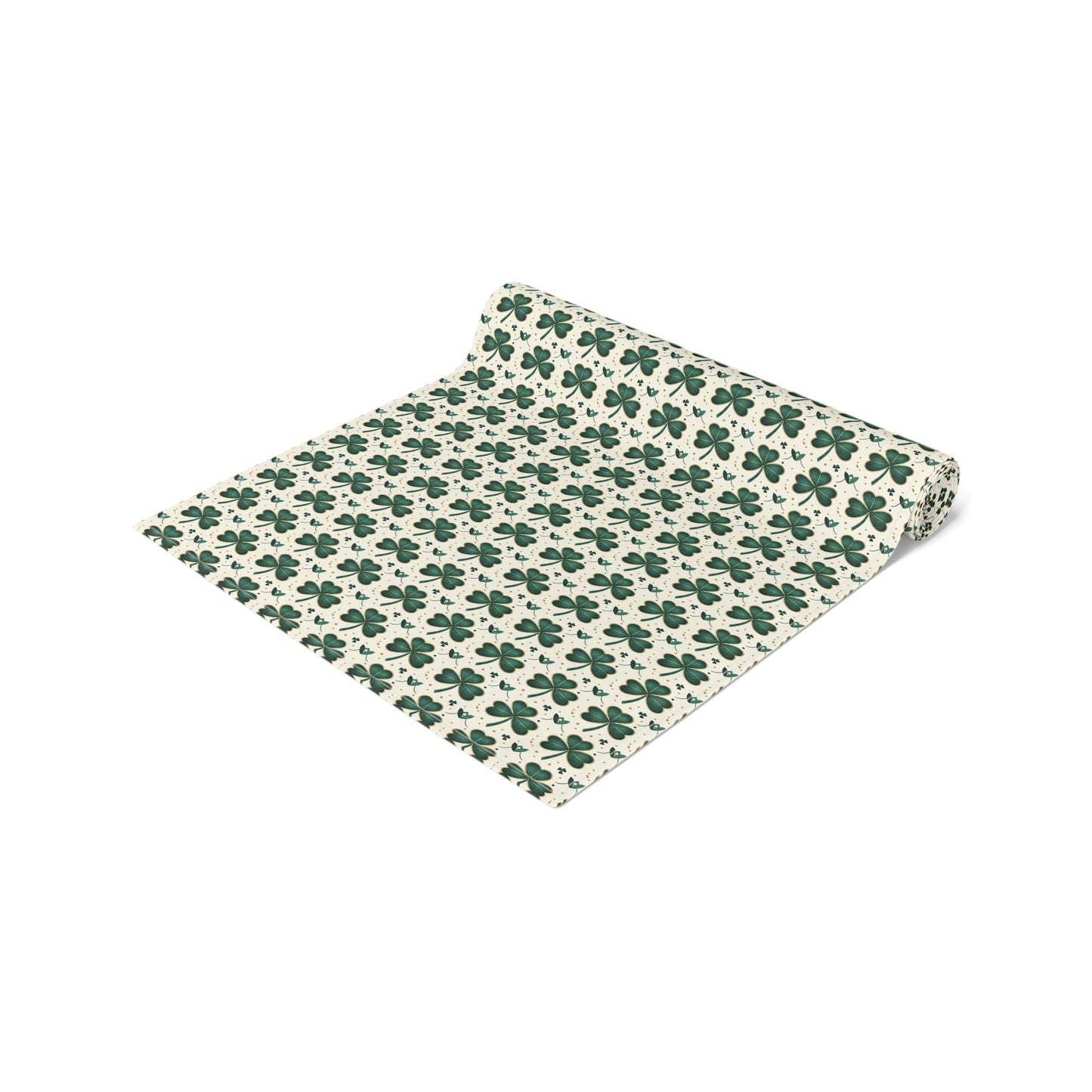 Shamrock Pattern Table Runner — Green Clover St. Patrick’s Day Decor