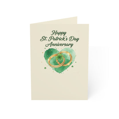 St. Patrick’s Day Wedding Anniversary Card — Personalized Couple Greeting Card