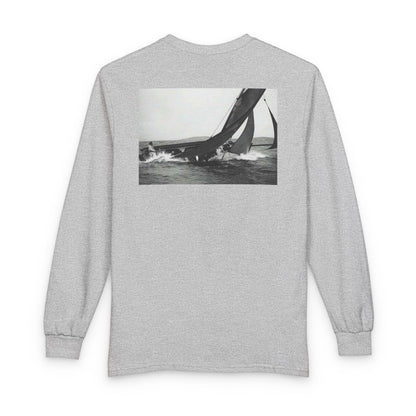 Personalized Galway Hooker Long Sleeve Tee — Custom Boat Photo & Name