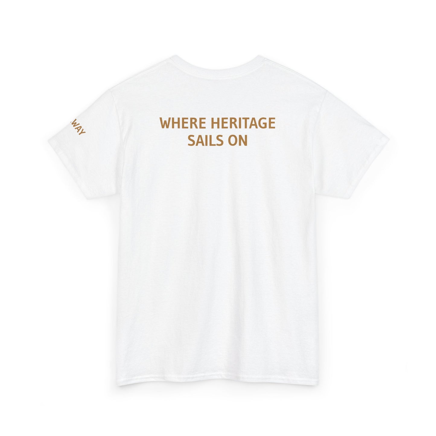 Galway Hooker Nautical T‑Shirt — "Heritage Sails On" Personalized Back & Sleeve Tee