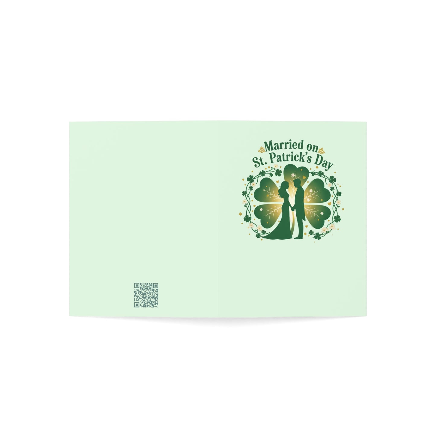 St. Patrick's Day Wedding Anniversary Greeting Card — "Married on St. Patrick's Day" Anniversary Card Personalize