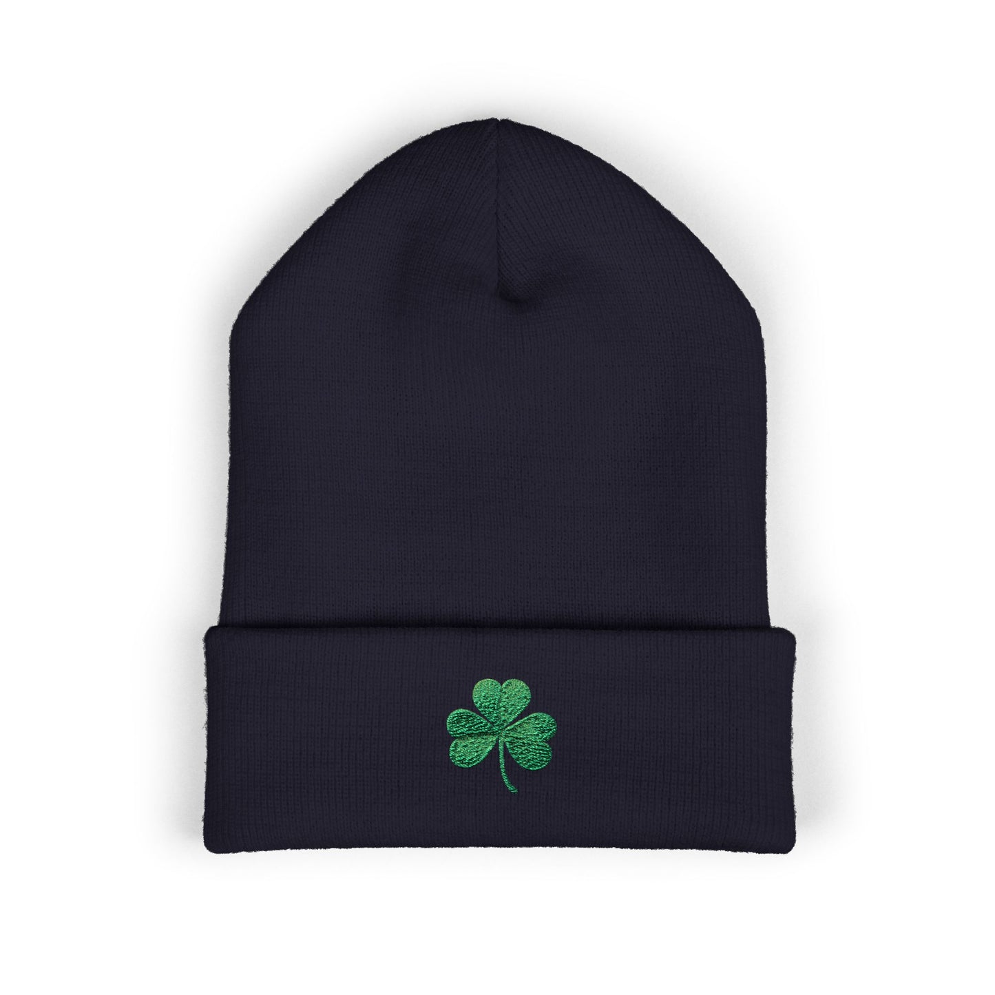 Embroidered Shamrock Beanie — St. Patrick's Day Cuffed Hat