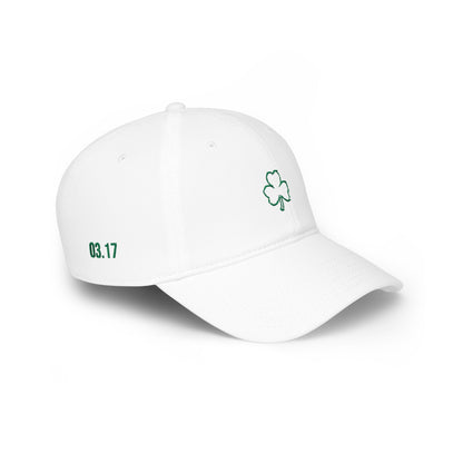 Embroidered Shamrock Low Profile Baseball Cap — St. Patrick’s Day Lucky Clover Hat (Personalize)