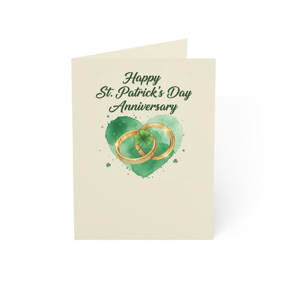 St. Patrick’s Day Wedding Anniversary Card — Personalized Couple Greeting Card