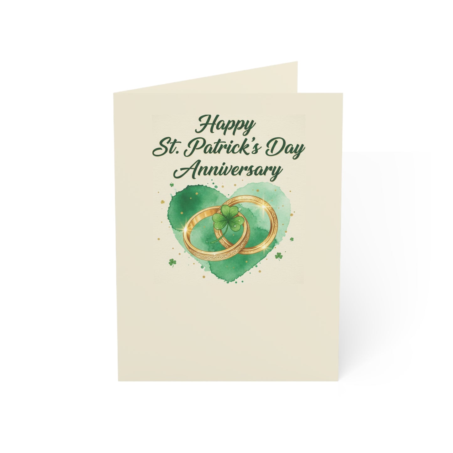 St. Patrick’s Day Wedding Anniversary Card — Personalized Couple Greeting Card