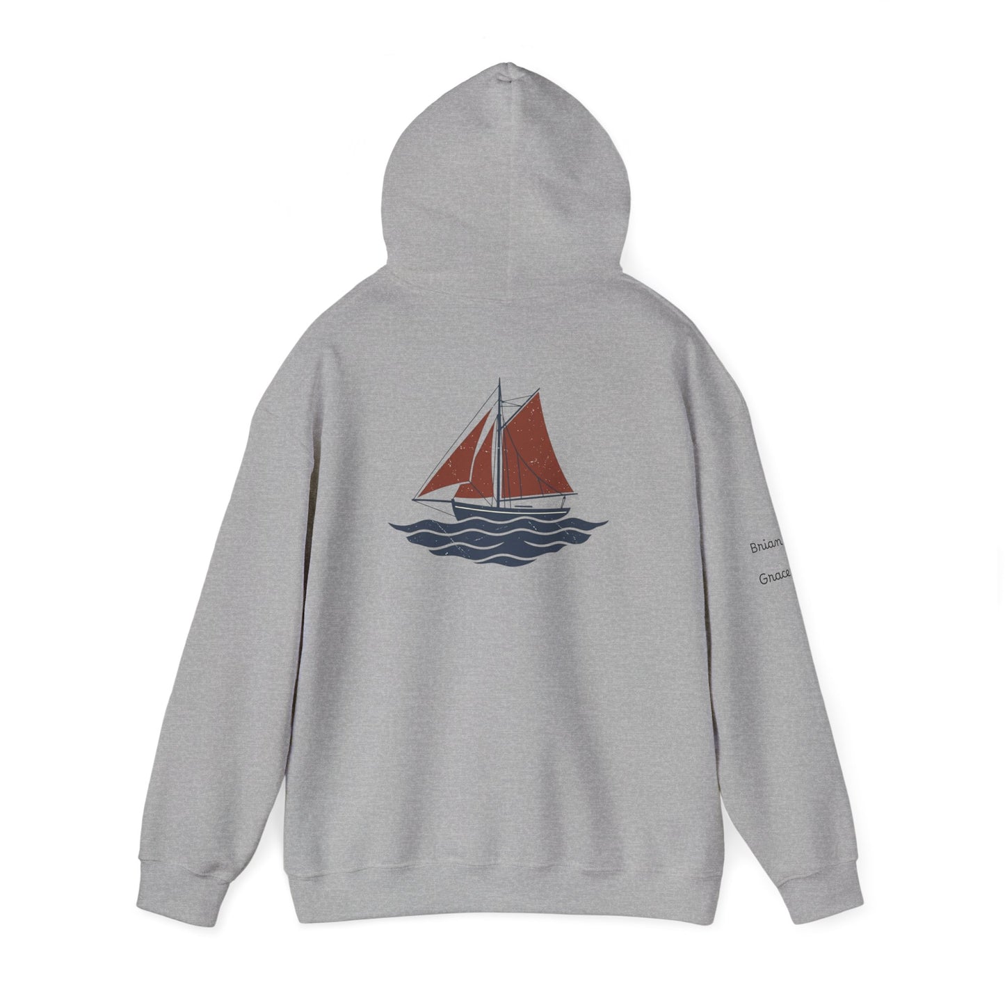 Sailing Mam Hoodie – Nautical Sailboat Graphic Pullover for Irish Sea-Loving Moms Personalize