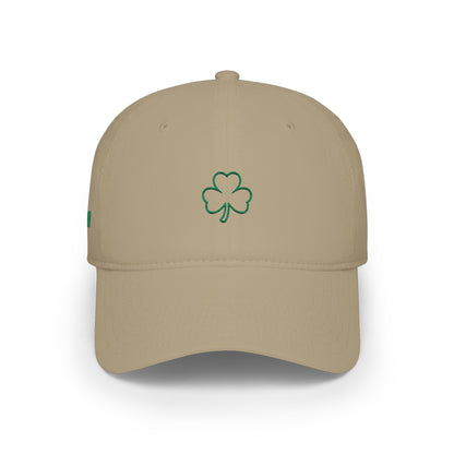 Embroidered Shamrock Low Profile Baseball Cap — St. Patrick’s Day Lucky Clover Hat (Personalize)