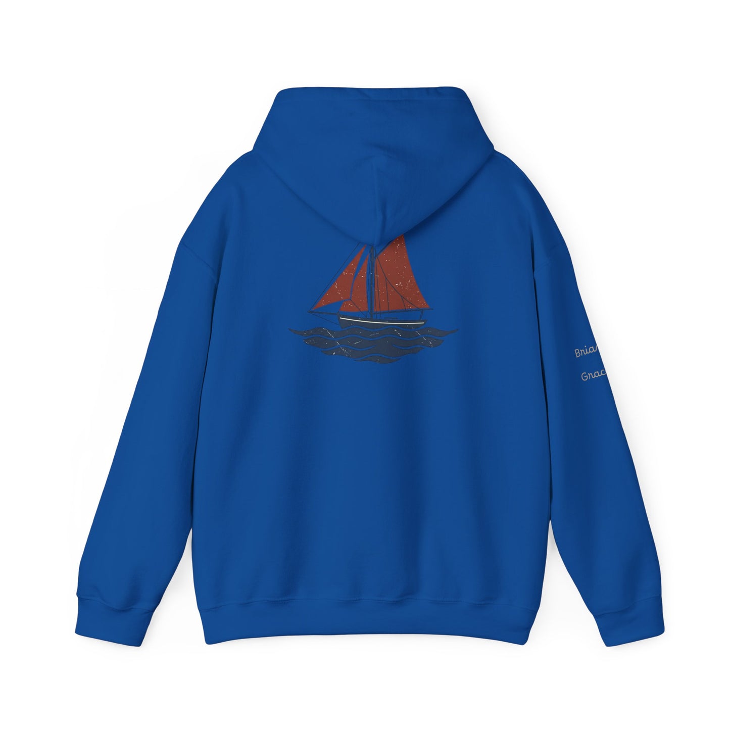 Sailing Mam Hoodie – Nautical Sailboat Graphic Pullover for Irish Sea-Loving Moms Personalize