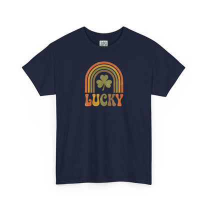 Lucky Retro Rainbow T-Shirt — Vintage Shamrock St. Patrick’s Tee