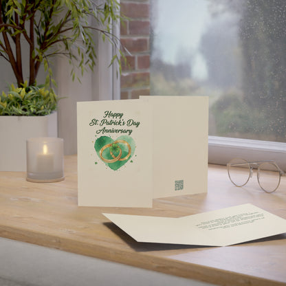 St. Patrick’s Day Wedding Anniversary Card — Personalized Couple Greeting Card