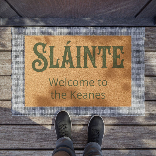 Sláinte Welcome Doormat — Custom Irish Welcome Mat