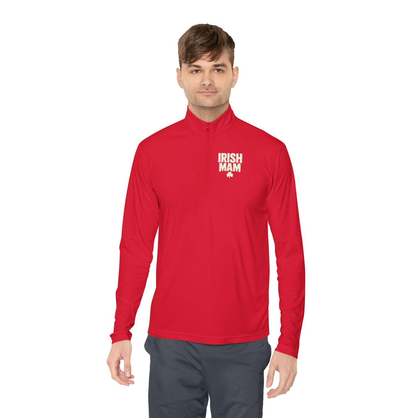 Irish Mam Shamrock Quarter-Zip Pullover