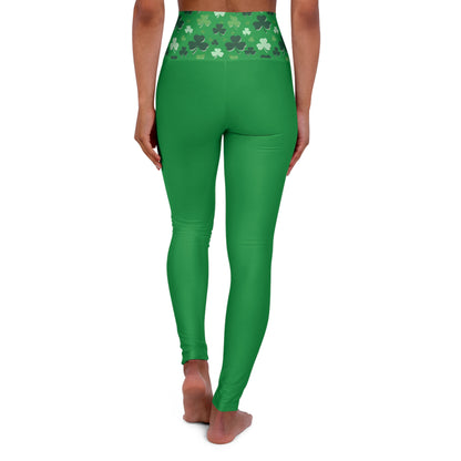 St. Patrick's Day Shamrock High Waisted Yoga Leggings