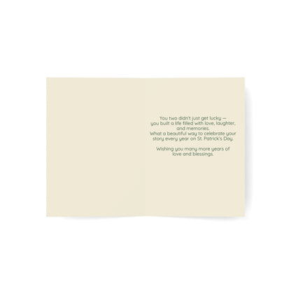 St. Patrick’s Day Wedding Anniversary Card — Personalized Couple Greeting Card