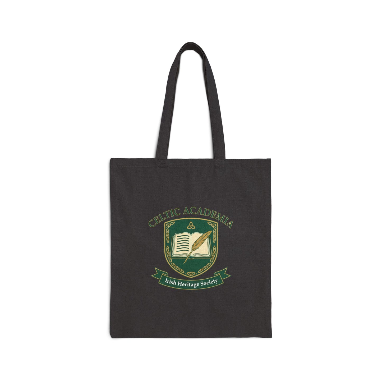 Celtic Academia Canvas Tote Bag — Irish Heritage Society Book Tote