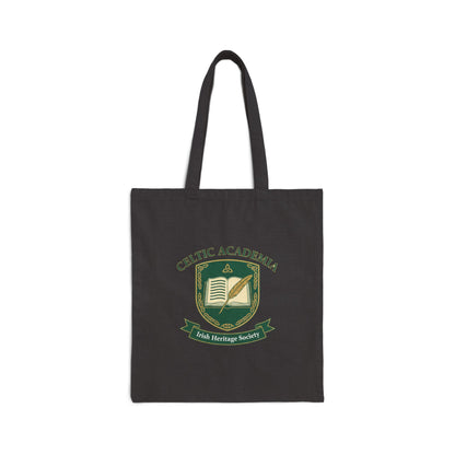 Celtic Academia Canvas Tote Bag — Irish Heritage Society Book Tote