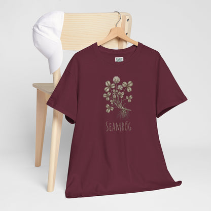 Shamrock Botanical Tee — Vintage Floral Clover Shirt