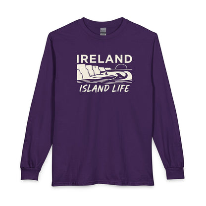 Ireland Island Life Long Sleeve Shirt — Personalize Retro Coastal Tee