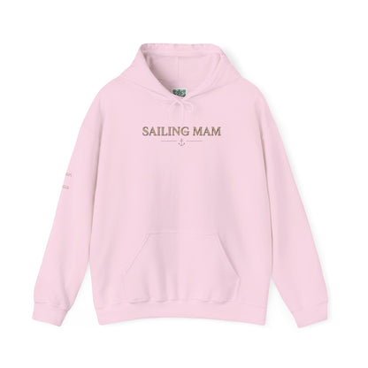 Sailing Mam Hoodie – Nautical Sailboat Graphic Pullover for Irish Sea-Loving Moms Personalize