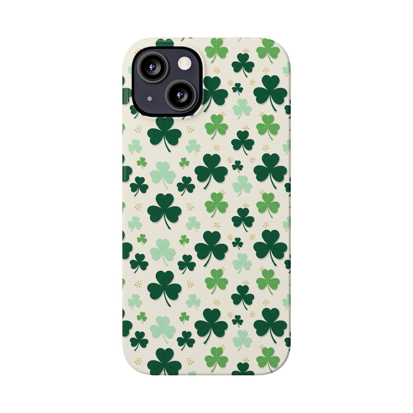 Shamrock Pattern Slim Phone Case — Irish Clover Protective Cover