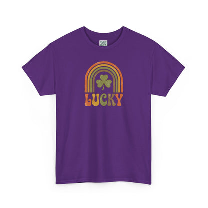 Lucky Retro Rainbow T-Shirt — Vintage Shamrock St. Patrick’s Tee