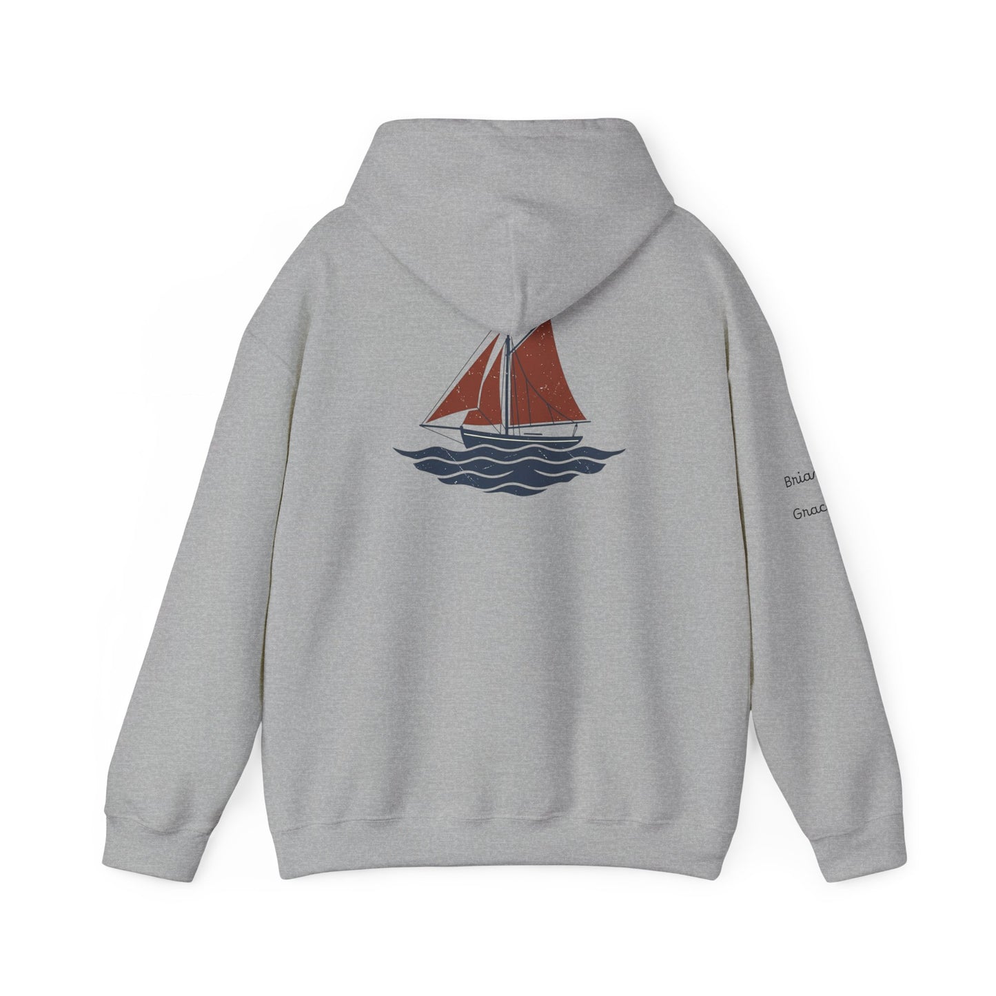 Sailing Mam Hoodie – Nautical Sailboat Graphic Pullover for Irish Sea-Loving Moms Personalize
