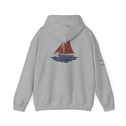 Sailing Mam Hoodie – Nautical Sailboat Graphic Pullover for Irish Sea-Loving Moms Personalize