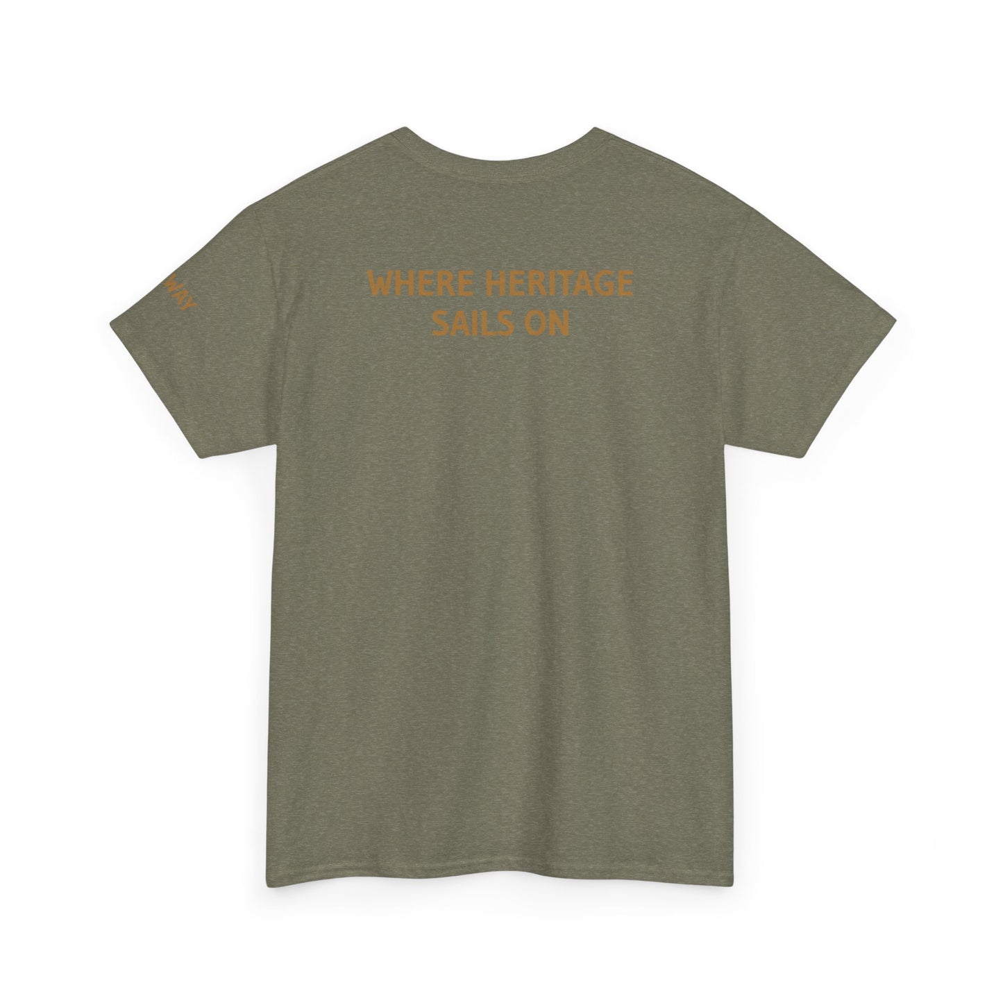 Galway Hooker Nautical T‑Shirt — "Heritage Sails On" Personalized Back & Sleeve Tee