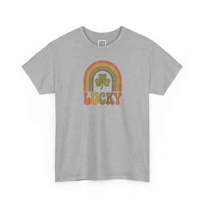 Lucky Retro Rainbow T-Shirt — Vintage Shamrock St. Patrick’s Tee