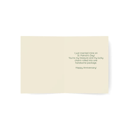 Funny Romantic Anniversary Card — "You're My Treasure" (St. Patrick's Day Theme)
