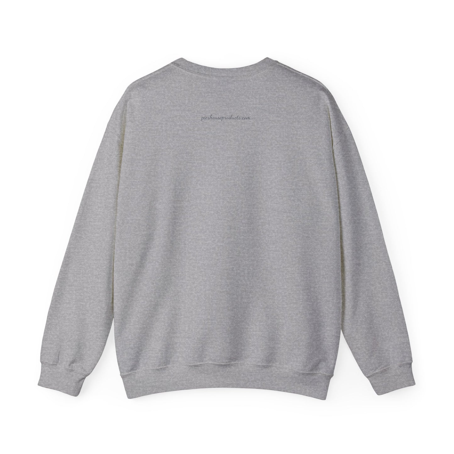 Irish Crewneck Sweatshirt — "Strong Like the Atlantic" Minimal Wave Design