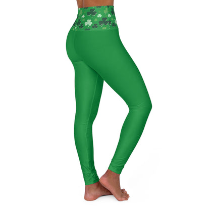 St. Patrick's Day Shamrock High Waisted Yoga Leggings
