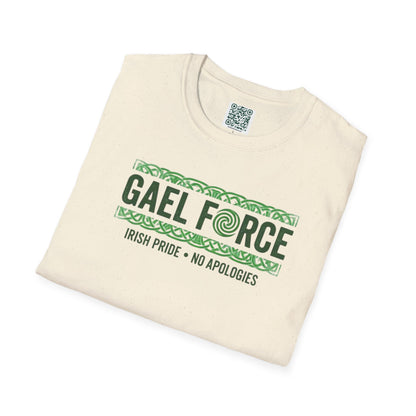 Gael Force T-Shirt - "Irish Pride • No Apologies" Retro Celtic Design
