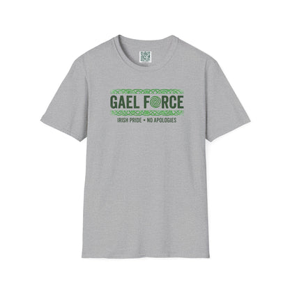 Gael Force T-Shirt - "Irish Pride • No Apologies" Retro Celtic Design