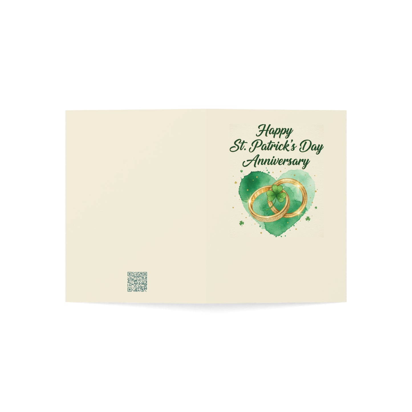 St. Patrick’s Day Wedding Anniversary Card — Personalized Couple Greeting Card
