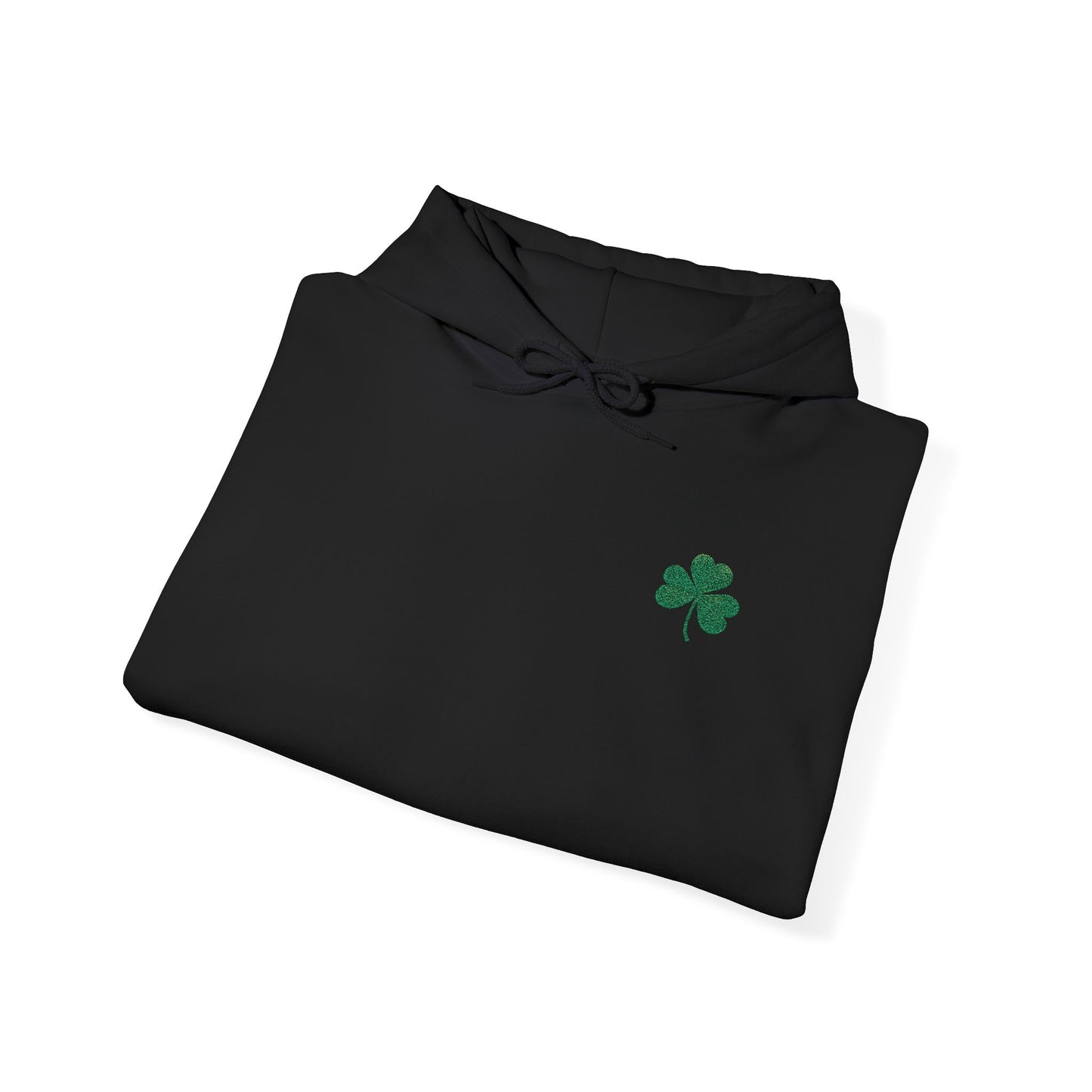 Shamrock Embroidered Hoodie – Small Lucky Shamrock Pullover