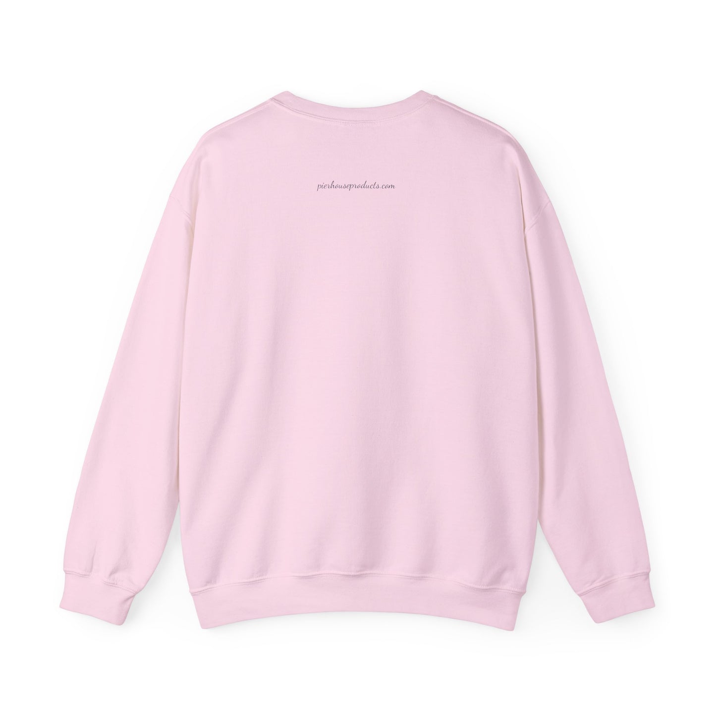 Irish Crewneck Sweatshirt — "Strong Like the Atlantic" Minimal Wave Design
