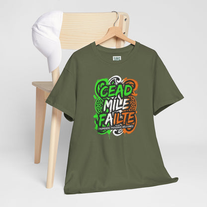 Céad Míle Fáilte St. Patrick's Day T-Shirt — Irish Welcome Tee (stpatricksday2026) Personalize