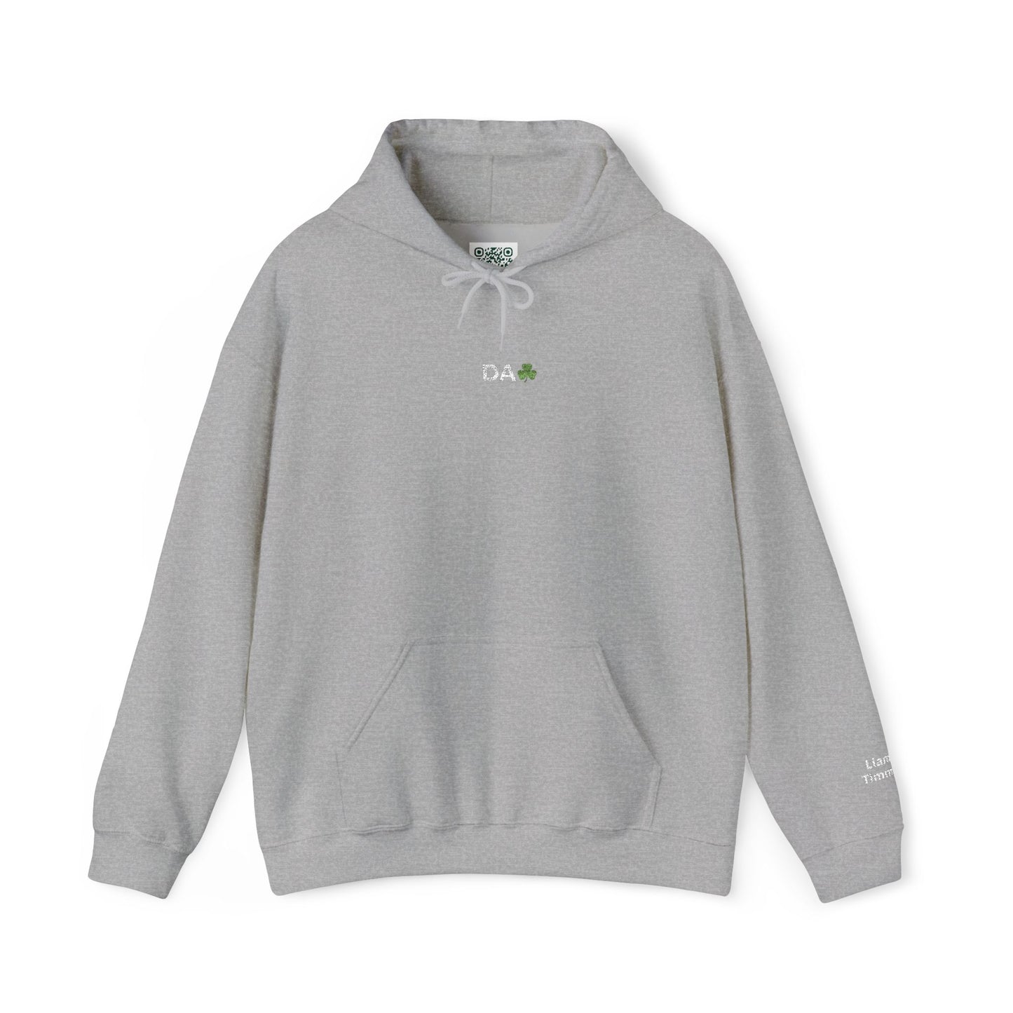 Hoodie • 'Da' Shamrock Logo Pullover – Personalize Gift for Fathers