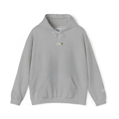Hoodie • 'Da' Shamrock Logo Pullover – Personalize Gift for Fathers